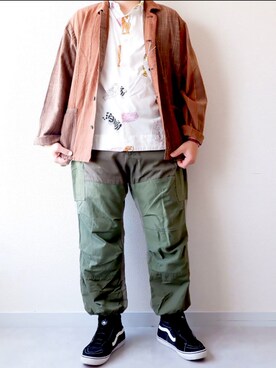「AlexanderLeeChang（アレキサンダーリーチャン）のアイテム（スニーカー）」を使った、yoheiさん（メンズ・175cm）の秋コーディネート