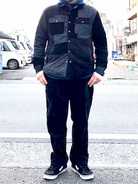 「AlexanderLeeChang（アレキサンダーリーチャン）のアイテム（スニーカー）」を使った、yoheiさん（メンズ・175cm）の冬コーディネート