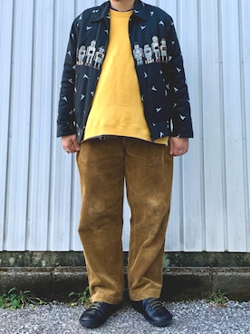 「アイテム（スウェット、ゴールド系）」を使った、yoheiさん（メンズ・175cm）の冬コーディネート