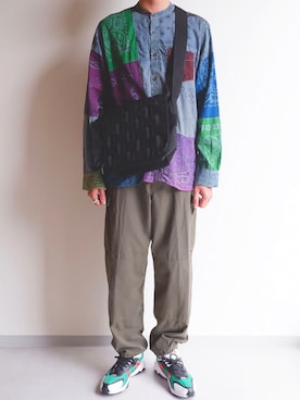 「VINTAGE（ヴィンテージ）のアイテム（カーゴパンツ）」を使った、yoheiさん（メンズ・175cm）の春コーディネート