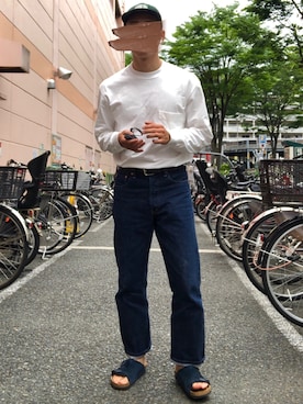 「The Good Company（ｻﾞｸﾞｯﾄﾞｶﾝﾊﾟﾆｰ）のアイテム（キャップ、グリーン系）」を使った、身につけてなんぼさん（メンズ・170cm）の春コーディネート