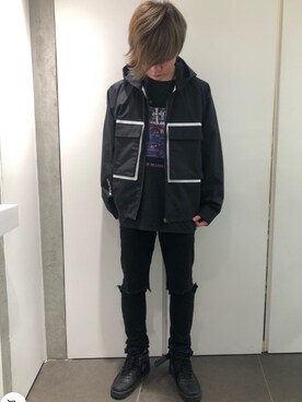 「WHITELAND（ホワイトランド）のアイテム（ブルゾン）」を使った、ハヤカワカイさん（メンズ・175cm）の春コーディネート