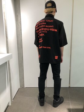 「DANKE SCHON（ダンケシェーン）のアイテム（トップス）」を使った、ハヤカワカイさん（メンズ・175cm）の春コーディネート
