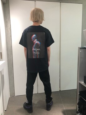 「L.H.P（エルエイチピー）のアイテム（Tシャツ/カットソー）」を使った、ハヤカワカイさん（メンズ・175cm）の春コーディネート