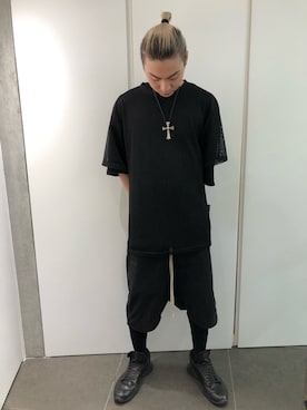 「L.H.P（エルエイチピー）のアイテム（Tシャツ/カットソー）」を使った、ハヤカワカイさん（メンズ・173cm）の夏コーディネート