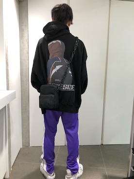 「DANKE SCHON（ダンケシェーン）のアイテム（バッグ）」を使った、ハヤカワカイさん（メンズ・173cm）の夏コーディネート