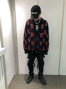 「WHITELAND（ホワイトランド）のアイテム（カーディガン/ボレロ）」を使った、ハヤカワカイさん（メンズ・173cm）の夏コーディネート