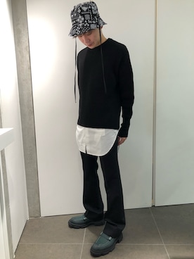 「DANKE SCHON（ダンケシェーン）のアイテム（帽子）」を使った、ハヤカワカイさん（メンズ・173cm）の秋コーディネート