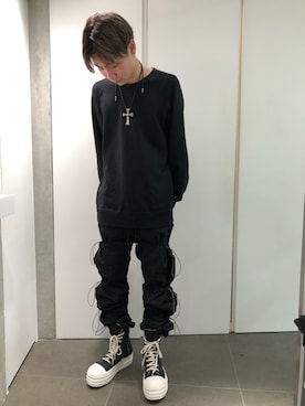 「L.H.P Private Brand（エルエイチピープライベートブランド）のアイテム」を使った、ハヤカワカイさん（メンズ・173cm）の秋コーディネート