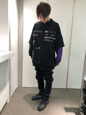 「DANKE SCHON（ダンケシェーン）のアイテム（スウェット）」を使った、ハヤカワカイさん（メンズ・173cm）の秋コーディネート