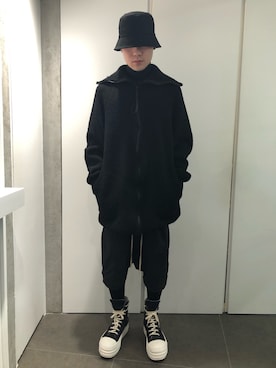 「L.H.P（エルエイチピー）のアイテム（帽子）」を使った、ハヤカワカイさん（メンズ・173cm）の秋コーディネート