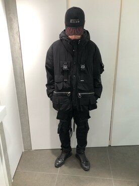 「DANKE SCHON（ダンケシェーン）のアイテム（ジャケット/アウター）」を使った、ハヤカワカイさん（メンズ・173cm）の秋コーディネート