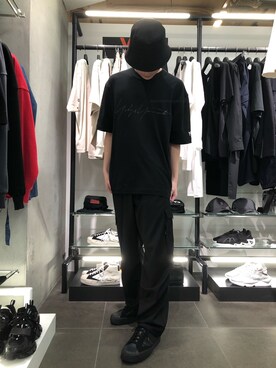 「L.H.P（エルエイチピー）のアイテム（帽子）」を使った、ハヤカワカイさん（メンズ・173cm）の春コーディネート