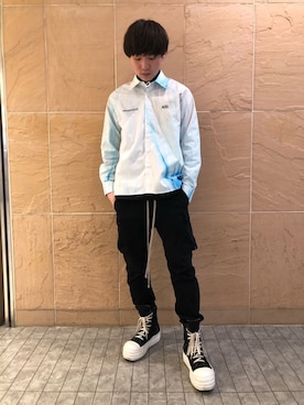「DANKE SCHON（ダンケシェーン）のアイテム（トップス）」を使った、ハヤカワカイさん（メンズ・173cm）の春コーディネート