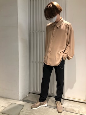「soe（ソーイ）のアイテム」を使った、ハヤカワカイさん（メンズ・173cm）の秋コーディネート