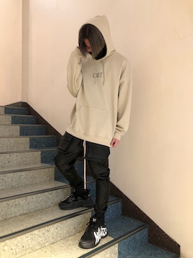 「L.H.P（エルエイチピー）のアイテム（シューズ）」を使った、ハヤカワカイさん（メンズ・173cm）の冬コーディネート