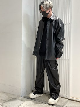 「DANKE SCHON（ダンケシェーン）のアイテム（スラックス）」を使った、ハヤカワカイさん（メンズ・173cm）の冬コーディネート