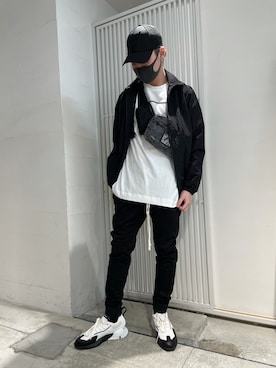 「DANKE SCHON（ダンケシェーン）のアイテム（ナイロンジャケット）」を使った、ハヤカワカイさん（メンズ・173cm）の春コーディネート
