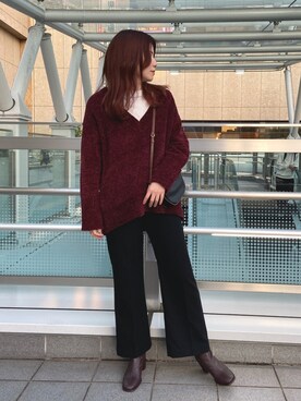 「SENSE OF PLACE by URBAN RESEARCH（センスオブプレイスバイアーバンリサーチ）のアイテム（ブーツ）」を使った、MOMOKAさん（レディース・167cm）の秋コーディネート