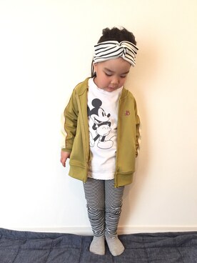 「MARKEY'S（マーキーズ）のアイテム（ブルゾン）」を使った、taaoさん（キッズ・100cm）の春コーディネート