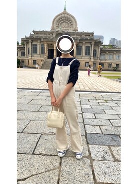 「kastane_ootd」｜「アイテム（サロペット/オーバーオール）」を使った、なぐさん（レディース・162cm）の夏コーディネート