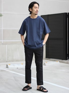 「suicoke（スイコック）のアイテム」を使った、HIRANAKAさん（メンズ・174cm）の夏コーディネート