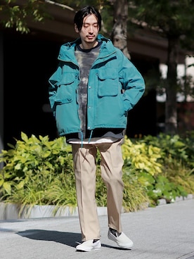 「SIERRA DESIGNS（シェラデザイン）のアイテム」を使った、HIRANAKAさん（メンズ・174cm）の冬コーディネート