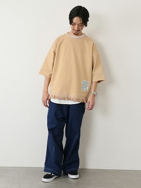 「DISCUS（ディスカス）のアイテム」を使った、HIRANAKAさん（メンズ・174cm）の春コーディネート