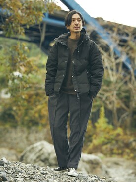 「JOURNAL STANDARD（ジャーナルスタンダード）のアイテム（ダウンジャケット/コート）」を使った、HIRANAKAさん（メンズ・174cm）の冬コーディネート