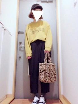 「ohotoro」｜「アイテム（帽子）」を使った、ぷこさん（レディース・161cm）の冬コーディネート