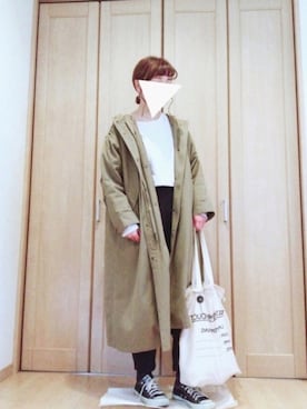 「ＧＷ」｜「アイテム（その他アウター）」を使った、ぷこさん（レディース・161cm）の春コーディネート