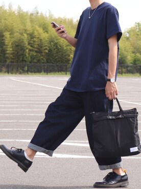 「STUDIOUS（ステュディオス）のアイテム（バッグ）」を使った、ダイチさん（メンズ・168cm）の春コーディネート