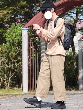 「UNIQLO（ユニクロ）のアイテム（キャップ）」を使った、ダイチさん（メンズ・168cm）の秋コーディネート
