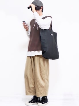 「URBAN RESEARCH（アーバンリサーチ）のアイテム（キャップ）」を使った、ダイチさん（メンズ・168cm）の冬コーディネート