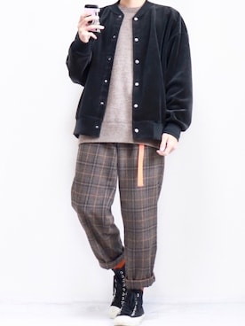 「アイテム（ブルゾン）」を使った、ダイチさん（メンズ・168cm・10代）の冬コーディネート