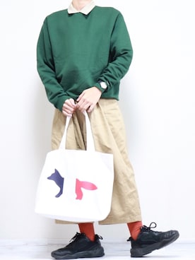「メゾン キツネ(MAISON KITSUNE)」｜「アイテム（腕時計）」を使った、ダイチさん（メンズ・168cm）の春コーディネート