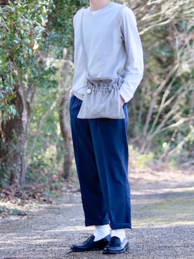 「HARE（ハレ）のアイテム（スリッポン）」を使った、ダイチさん（メンズ・168cm）の春コーディネート