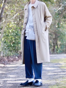 「HARE（ハレ）のアイテム（スリッポン）」を使った、ダイチさん（メンズ・168cm）の春コーディネート