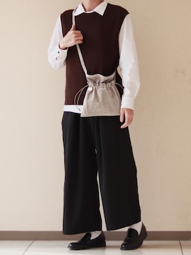 「HARE（ハレ）のアイテム（スリッポン）」を使った、ダイチさん（メンズ・168cm）の春コーディネート