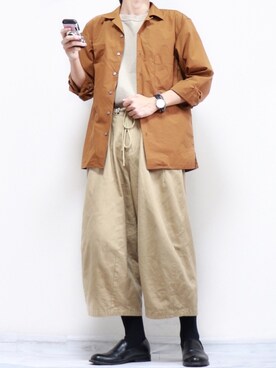 「HARE（ハレ）のアイテム（スリッポン）」を使った、ダイチさん（メンズ・168cm）の春コーディネート