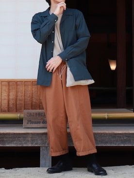 「HARE（ハレ）のアイテム（スリッポン）」を使った、ダイチさん（メンズ・168cm）の春コーディネート