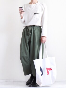 「MAISON KITSUNE」｜「アイテム（スリッポン）」を使った、ダイチさん（メンズ・168cm）の春コーディネート