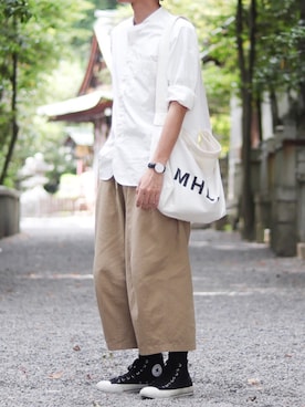 「Daniel Wellington（ダニエルウェリントン）のアイテム（アナログ腕時計）」を使った、ダイチさん（メンズ・168cm）の夏コーディネート