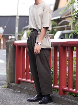 ダイチさんの「＜Steven Alan＞ O/D NYLON OX SUPER BAGGY TAPERED PANTS/パンツ」を使ったコーディネート