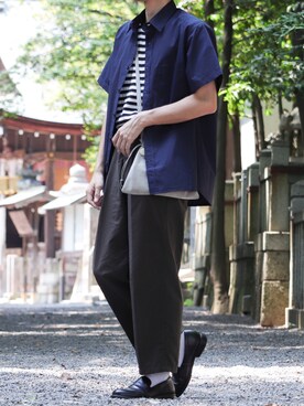 ダイチさんの「＜Steven Alan＞ O/D NYLON OX SUPER BAGGY TAPERED PANTS/パンツ」を使ったコーディネート