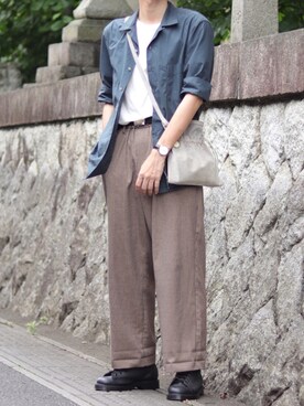 「Daniel Wellington（ダニエルウェリントン）のアイテム（アナログ腕時計）」を使った、ダイチさん（メンズ・168cm）の夏コーディネート