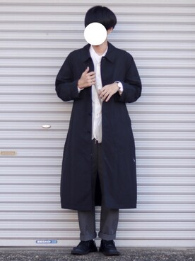 「アイテム（ステンカラーコート）」を使った、ダイチさん（メンズ・168cm・20代）の秋コーディネート