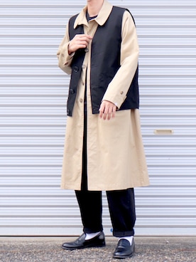 「アイテム（ステンカラーコート）」を使った、ダイチさん（メンズ・168cm・20代）の秋コーディネート