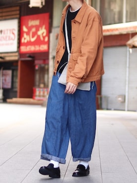 「LIDNM（リドム）のアイテム（ジャケット/アウター）」を使った、ダイチさん（メンズ・168cm）の秋コーディネート