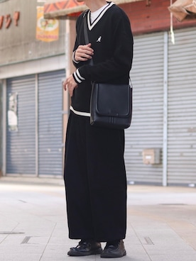 「marka（マーカ）の【marka】タックワイドパンツ（その他パンツ）」を使った、ダイチさん（メンズ・168cm）の秋コーディネート